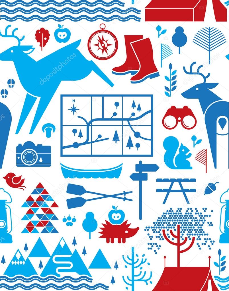Camping themed background