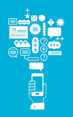 Akıllı telefonlu el.