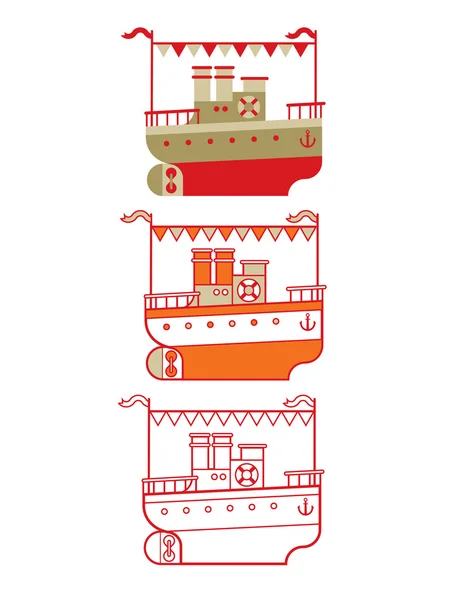 Schema della nave da crociera — Vettoriale Stock