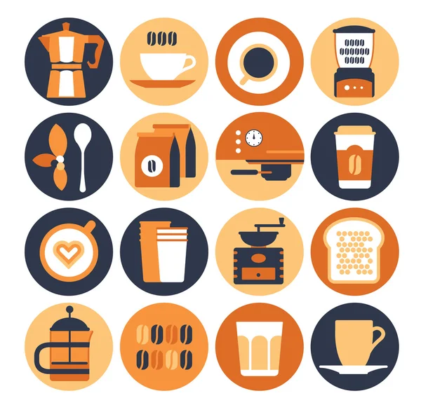 Coffeeshop Icon set — Stok Vektör