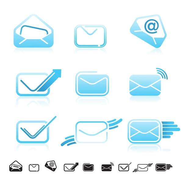 Set di 9 icone di comunicazione . — Vettoriale Stock