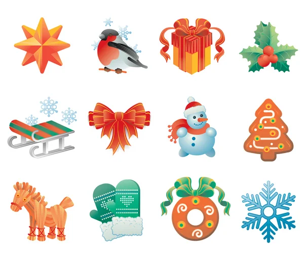 Christmas icon set — Stock Vector