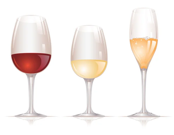 Verres à vin — Image vectorielle