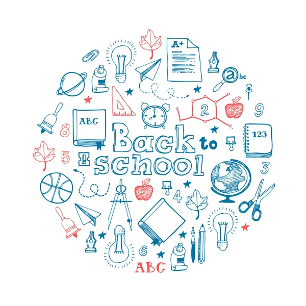 Geri okul daire kompozisyon