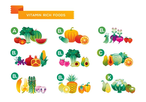 Frutta e verdura info-graphics . — Vettoriale Stock