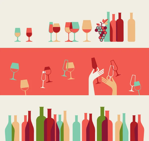 Fondo del vino — Vector de stock