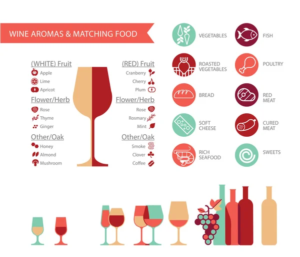 Info-gráficos del vino — Vector de stock