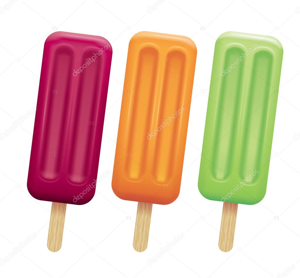 Ice popsicles imágenes de stock de arte vectorial | Depositphotos