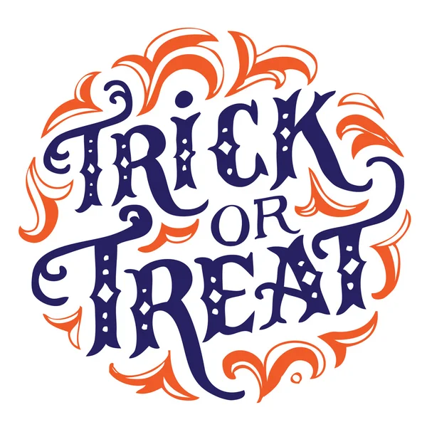 Trick or treat ontwerpen. — Stockvector