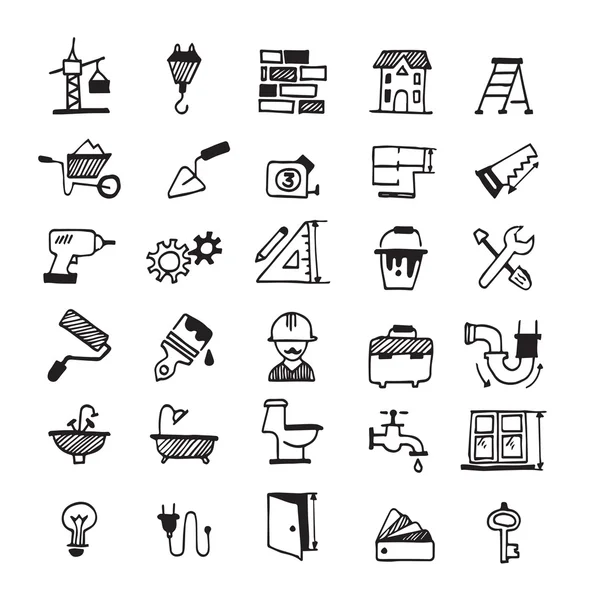 Constructing hand drawn symbols — Wektor stockowy