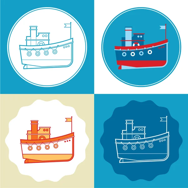 Insignias del crucero — Archivo Imágenes Vectoriales