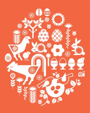 Paskalya dekoratif kompozisyon