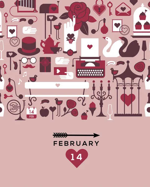Valentine 's Day Template — стоковый вектор