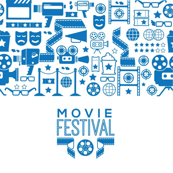 Dekoratif sinema şablonu.