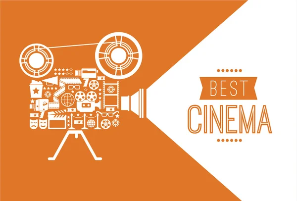 Dekoratif sinema şablonu.