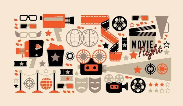 Composiciones cinematográficas con texto — Vector de stock