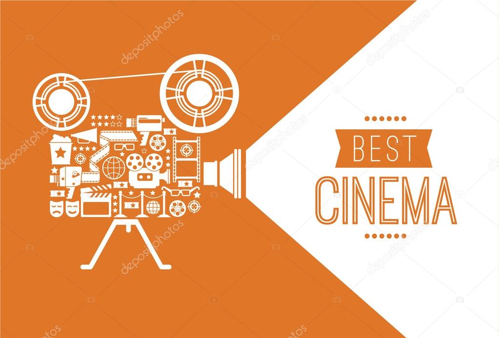 Decorative cinema template.