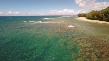 Hava ateş Ke'e Beach. Kauai Adası. Hawaii. Pasifik Okyanusu.