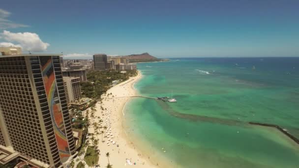 Tir Aérien Kahanamoku Beach. Waikiki. Île O'ahu. Hawaï .