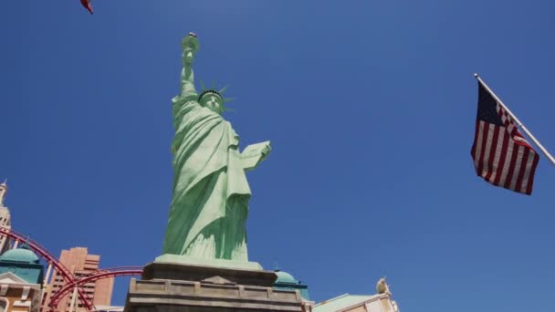 Steadicam Las Vegas Nova Iorque. Nova Iorque. Estátua da Liberdade — Vídeo de Stock