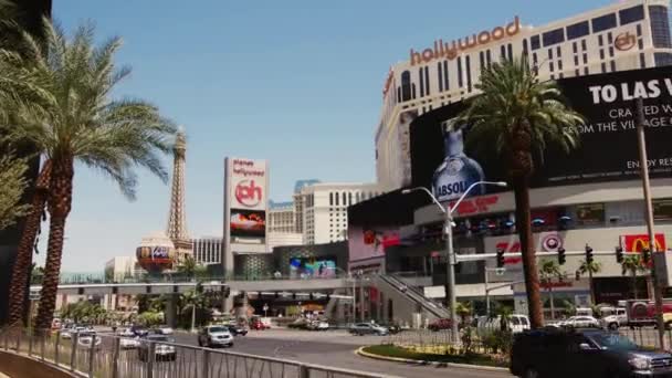 Steadicam Las Vegas la calle — Vídeos de Stock