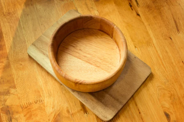 Cuenco de madera vacío — Foto de Stock