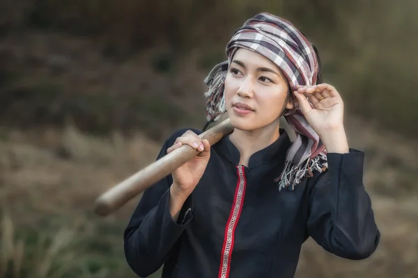 Portrait of Asian country girl — Stock Photo, Image