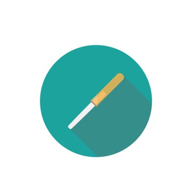 Pipet ile uzun gölge düz simgesi. Tıbbi düz simgeler.