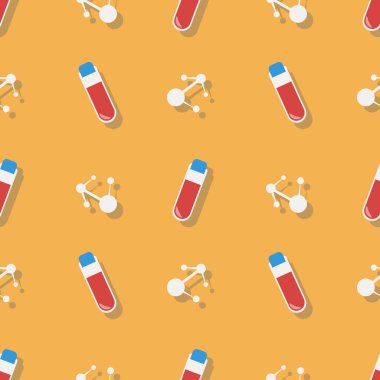 Kan testi tüp ile düz bir tarzda seamless modeli