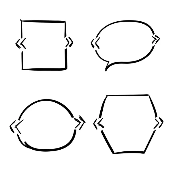 Citações modelo desenhado à mão conjunto isolado em um fundo branco —  Vetores de Stock