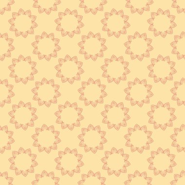 Mandala basit el çekilmiş seamless modeli