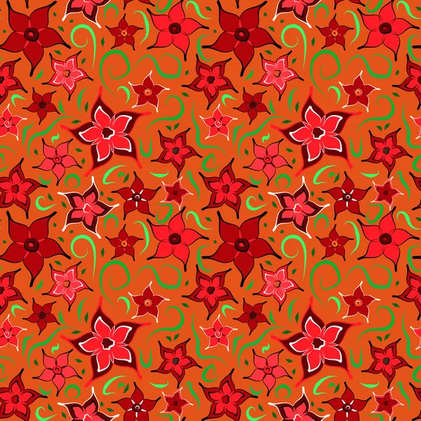 Fleurs motif sans couture — Image vectorielle