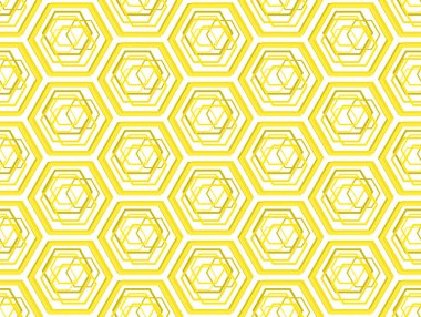 Stilize arı honeycombsgeometric seamless modeli