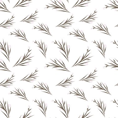 Sakura stilize edilmiş beyaz arka plan seamless modeli