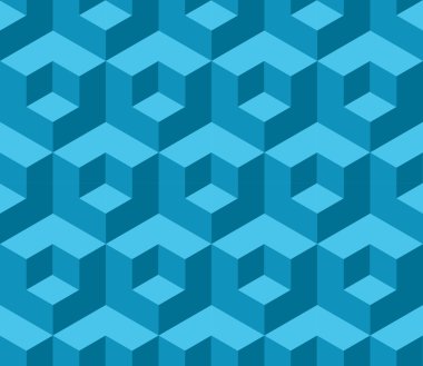 Mavi küp geometrik seamless modeli