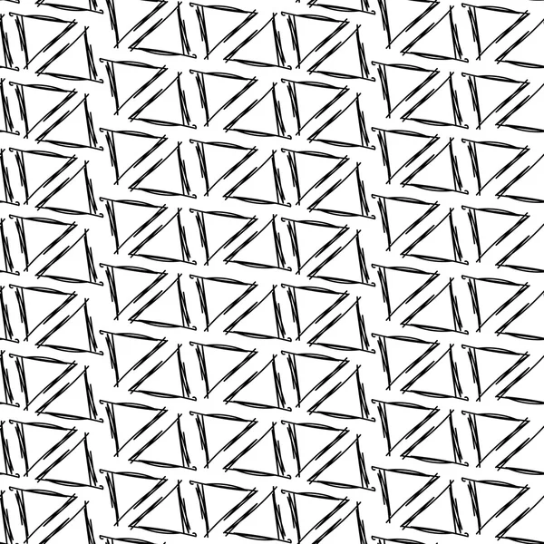 Dessin à l'encre triangles fond simple motif sans couture — Image vectorielle