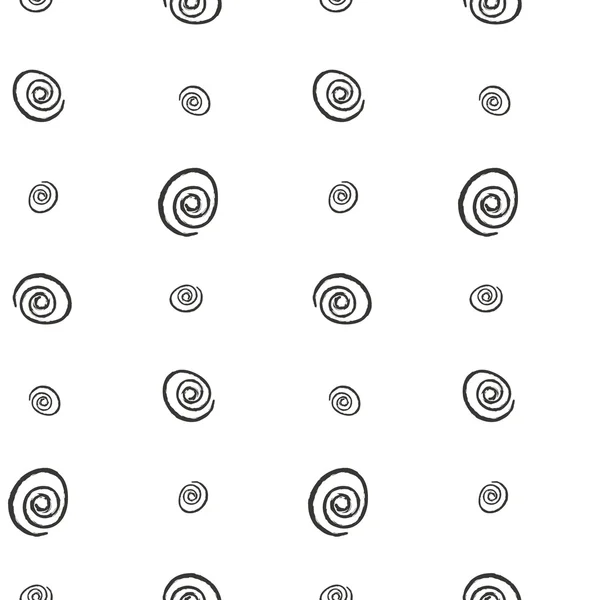 Спіральна імітація чорнила на білому фоні безшовний візерунок — стоковий вектор