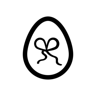 Simge Paskalya yumurtaları renksiz. Tatil simgesi.