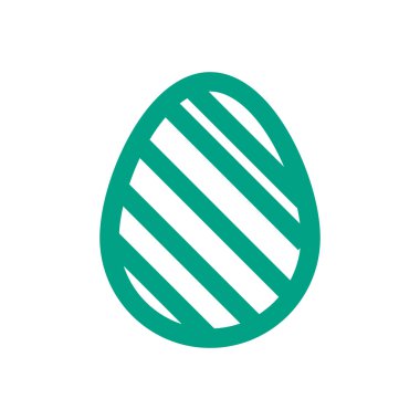 Paskalya yumurtası renkli tatil simge izole