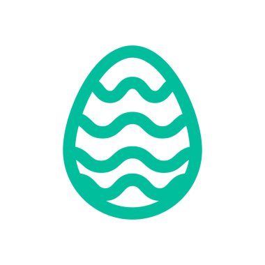 Paskalya yumurtası renkli tatil simge izole