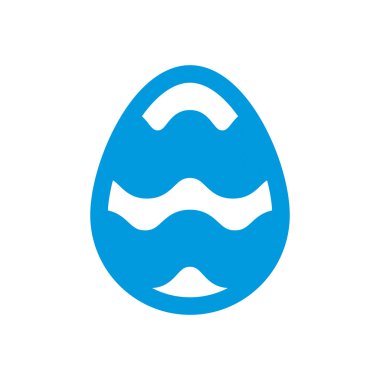 Paskalya yumurtası renkli tatil simge izole