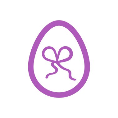 Paskalya yumurtası renkli tatil simge izole