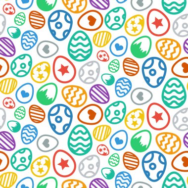 Paskalya yumurta kutsal kişilerin resmi tatil arka plan seamless modeli