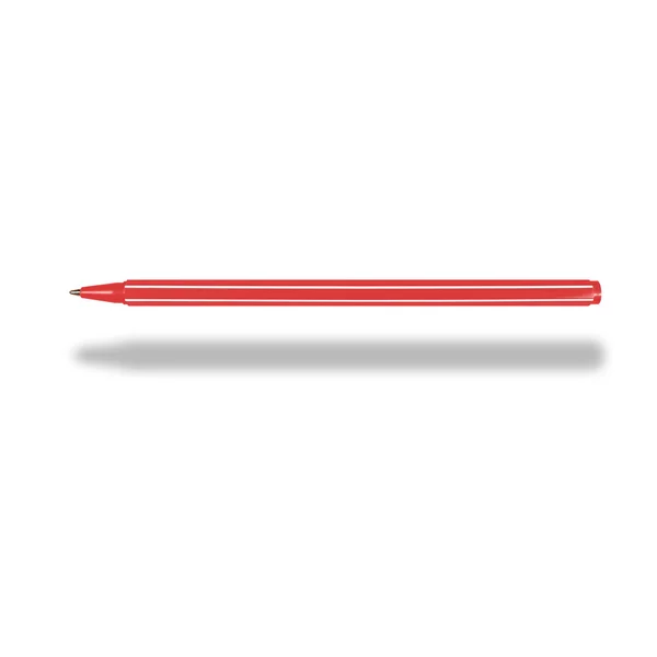 Κόκκινη πένα διαρκείας που απομονώνεται σε λευκό φόντο — Φωτογραφία Αρχείου