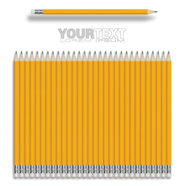 Beyaz arka plan üzerinde izole sarı kalem kompozisyon