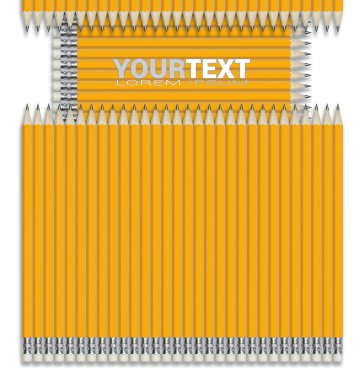 Beyaz arka plan üzerinde izole sarı kalem kompozisyon