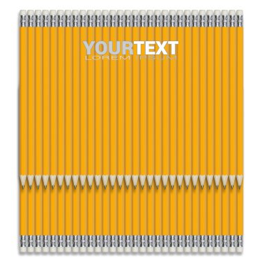 Beyaz arka plan üzerinde izole sarı kalem kompozisyon