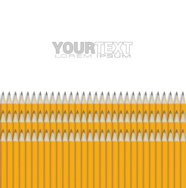 Beyaz arka plan üzerinde izole sarı kalem kompozisyon