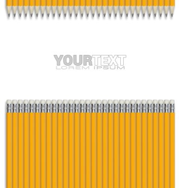 Beyaz arka plan üzerinde izole sarı kalem kompozisyon