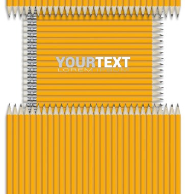 Beyaz arka plan üzerinde izole sarı kalem kompozisyon